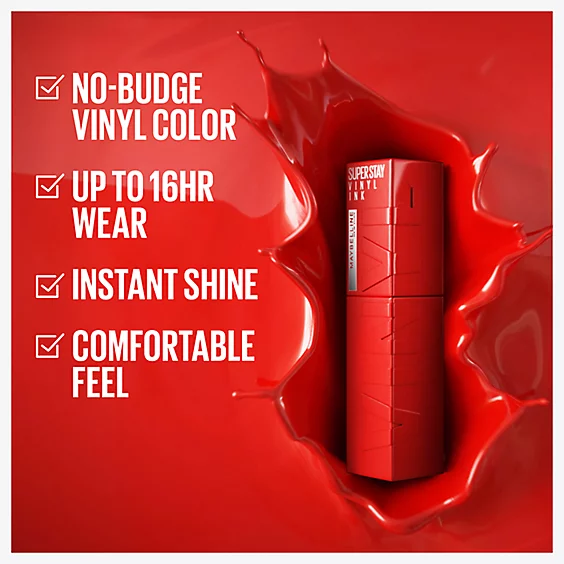 رژلب‌ وینیل میبلین vinyl maybelline